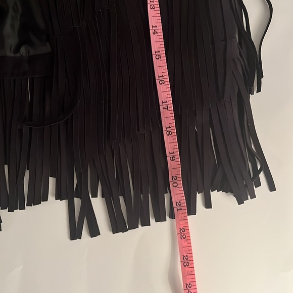 EUC, black, suede, fringe vest - Picture 3 of 4